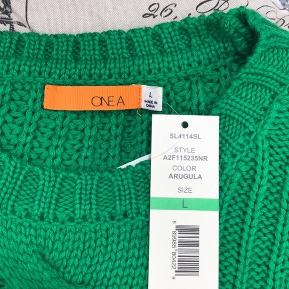 One A Mixed Knit Crew Neck Sweater - Picture 5 of 8